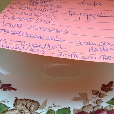 Sale Photo Thumbnail #94: Wedgewood Wildbriar China
61 pieces. Made in Englan.