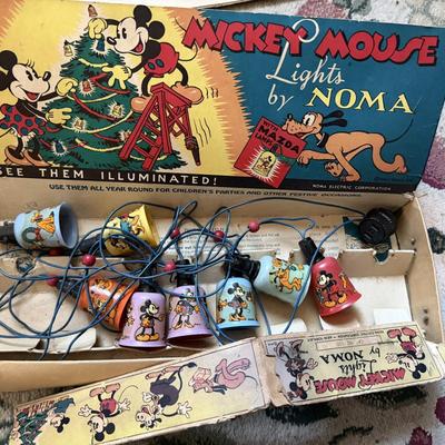 Vintage Nona Mickey Mouse Christmas Lights