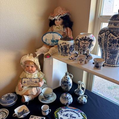 Sale Photo Thumbnail #99: Delft Ginger Jars, and more. 
Ceramic Dolls.