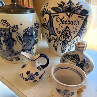 Sale Photo Thumbnail #103: Delft Ginger Jars, and more. 
Ceramic Dolls.