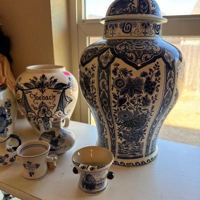 Sale Photo Thumbnail #104: Delft Ginger Jars, and more. 
Ceramic Dolls.
