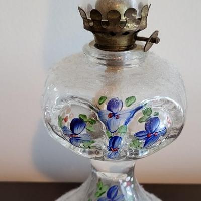 LOT 22M Stained Glass Lamp, Vase, Oil Lamp, & Smalls