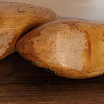 LOT 23M Bookshelf With Books, Pig, & Wooden Shoes