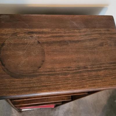 LOT 23M Bookshelf With Books, Pig, & Wooden Shoes