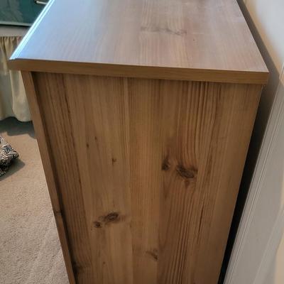 LOT 28M: Dresser w Secret Drawer & Shabby Chic Lamp & Photo Holder