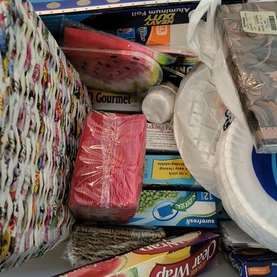 LOT 103M Lot of Paper Plates, Napkins, & Misc