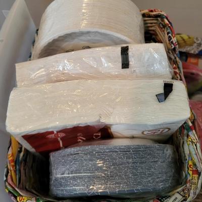 LOT 103M Lot of Paper Plates, Napkins, & Misc