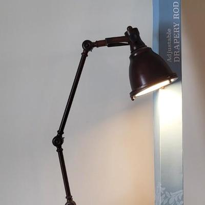 LOT 105M Adjustable Rod, Metal Desk Lamp, 2 Drawer Card Catalog