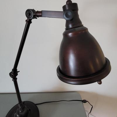 LOT 105M Adjustable Rod, Metal Desk Lamp, 2 Drawer Card Catalog