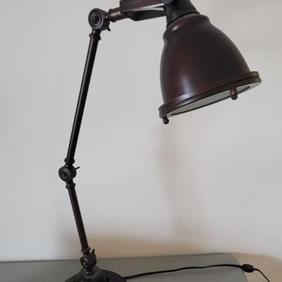 LOT 105M Adjustable Rod, Metal Desk Lamp, 2 Drawer Card Catalog