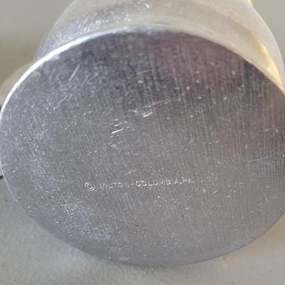 LOT 109M Pewter Teapot, Pewter Sugar & Creamer Set