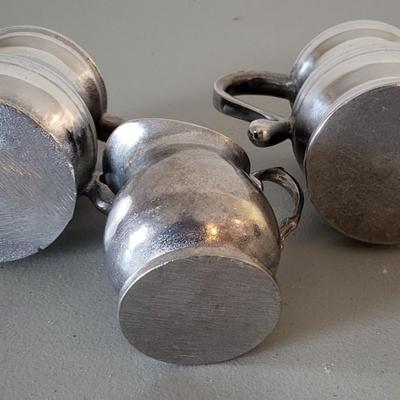 LOT 109M Pewter Teapot, Pewter Sugar & Creamer Set