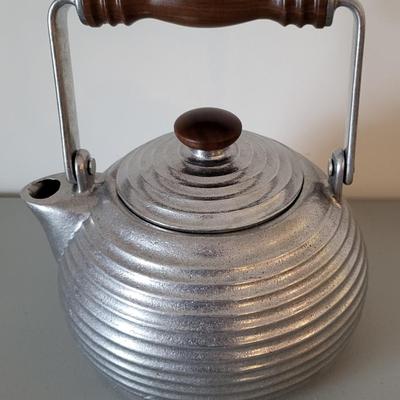 LOT 109M Pewter Teapot, Pewter Sugar & Creamer Set