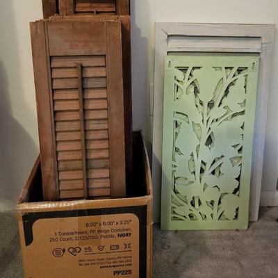 LOT 115L Wooden & Decorative Shutters