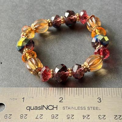 Beautiful colorful beaded stretchy bracelet