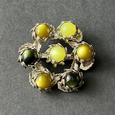 Beautiful green statement brooch