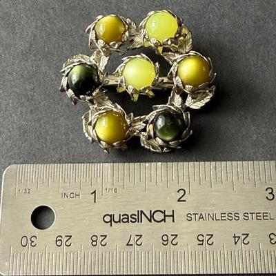 Beautiful green statement brooch