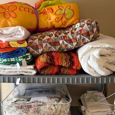 Sale Photo Thumbnail #137: Beach Towels, Blankets, Pillows and foam for a bed.
