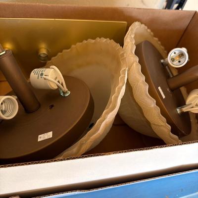 Sale Photo Thumbnail #184: Garage Misc, Dig gates, Totes, extension cords, paint supplies, Tools, gloves,