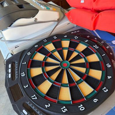 Sale Photo Thumbnail #178: Garage Misc, Dig gates, Totes, extension cords, paint supplies, Tools, gloves,