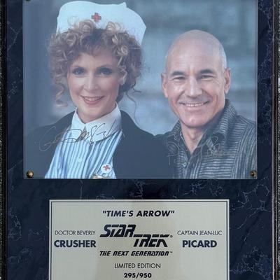 Vintage Star Trek The Next Generation Signed Photo Plaque