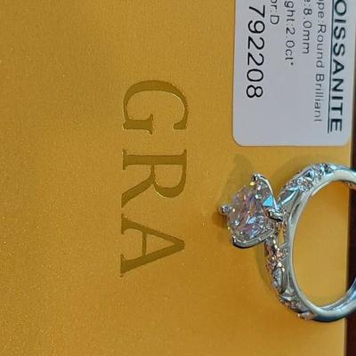 GRA CERTIFIED MOISSANITE RING