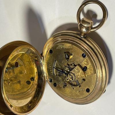 Antique Elgin G. M. Wheeler Presentation Key Wind Gold Filled Pocket Watch c1865-1885 in Good Working Order/Condition.