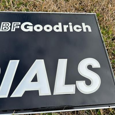 NOS Vintage BFGoodrich T/A Radials Tire Dealer Sign – Original Embossed Metal – 1980s