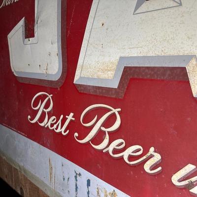 Vintage Drink JAX Beer Sign – Best Beer in Town – Jackson Brewing Co. – New Orleans - Double Sided