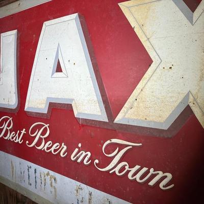 Vintage Drink JAX Beer Sign – Best Beer in Town – Jackson Brewing Co. – New Orleans - Double Sided