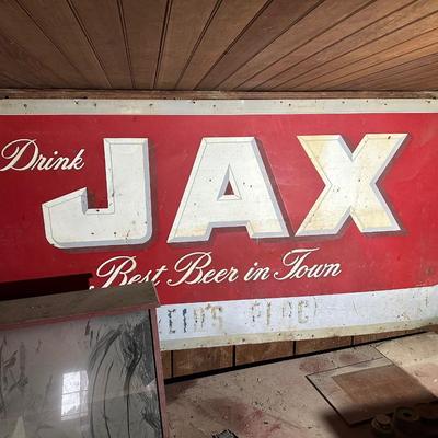 Vintage Drink JAX Beer Sign – Best Beer in Town – Jackson Brewing Co. – New Orleans - Double Sided
