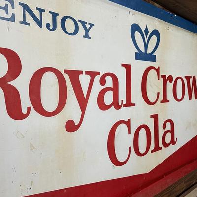 Vintage Royal Crown Cola Metal Sign – Embossed Tin Advertising Panel (RC Cola)