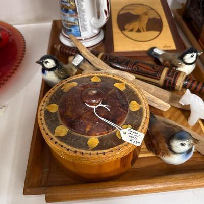 Sale Photo Thumbnail #325: Stein, dish, Goebel birds, figures, tray, etc
