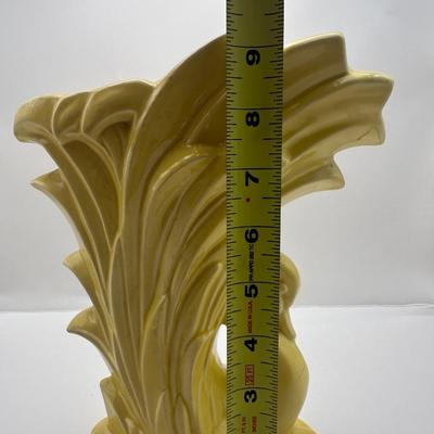 Vintage McCoy Yellow Swan Vase - Mid Century Pottery, USA