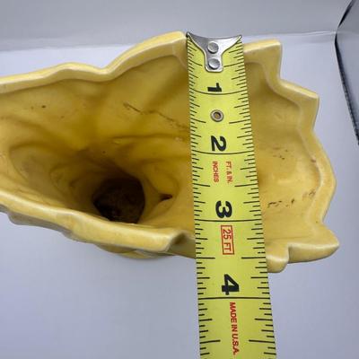 Vintage McCoy Yellow Swan Vase - Mid Century Pottery, USA