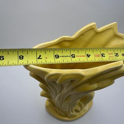 Vintage McCoy Yellow Swan Vase - Mid Century Pottery, USA