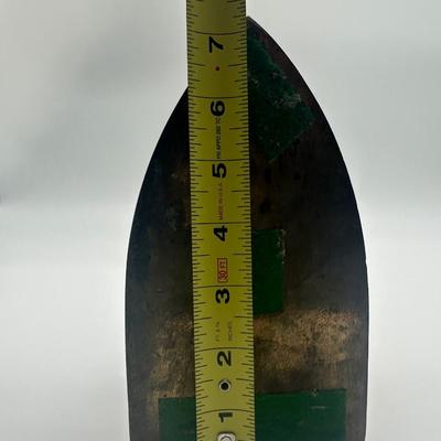 Vintage Cast Iron Sad Iron w/ Rooster Finial & Trivet Insert