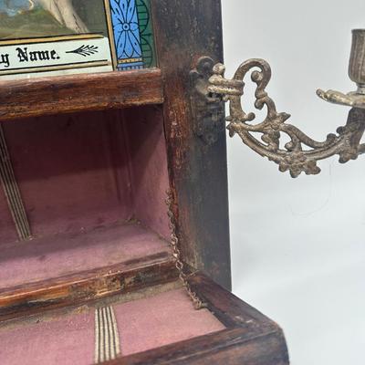 Vintage Catholic Devotional Wall Shrine – Pietà & Last Supper Shadow Box