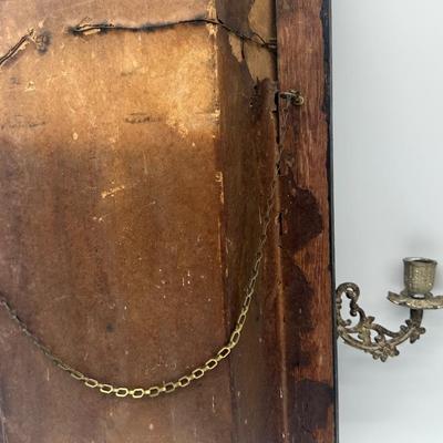 Vintage Catholic Devotional Wall Shrine – Pietà & Last Supper Shadow Box