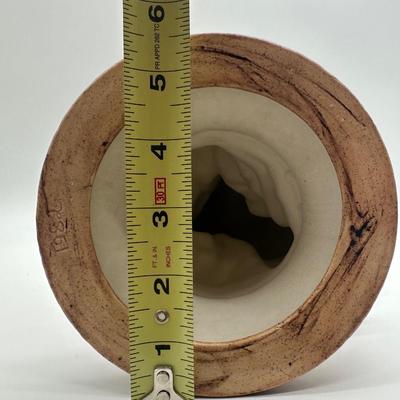 Ceramic Bald Eagle Figurine on Pedestal Base