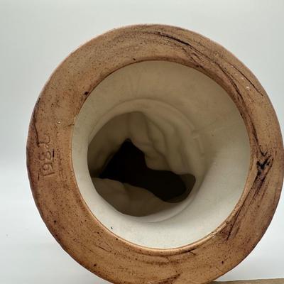 Ceramic Bald Eagle Figurine on Pedestal Base