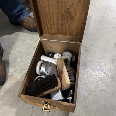 Antique shoe shine box