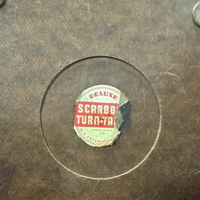 Vintage Scrabble turntable & podium top