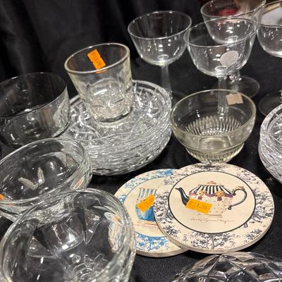 Anchor Hocking plates and misc glassware