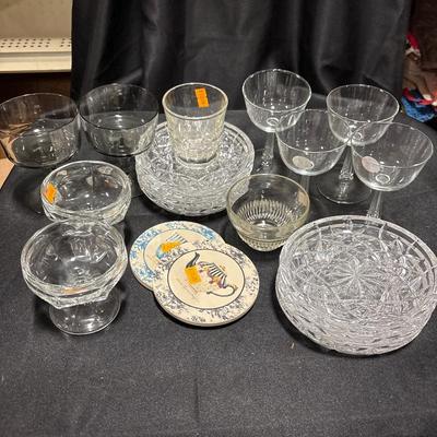 Anchor Hocking plates and misc glassware