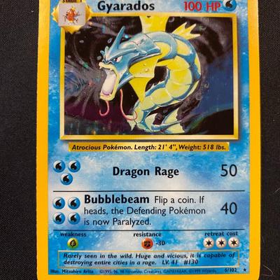 Gyarados ““ Base Set Hologram Card
