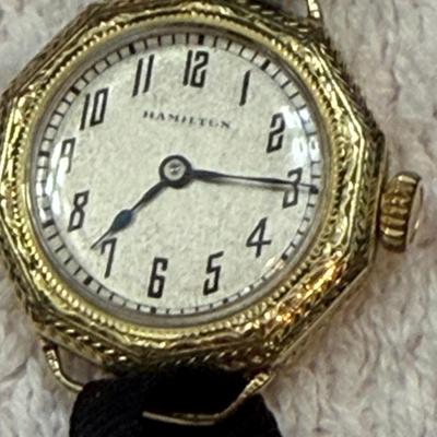 1920s Hamilton Ladies Ribbon Band Watch