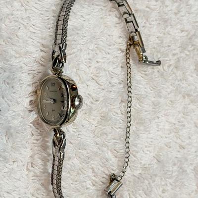 14k White Gold Vintage Ladies Hamilton Watch