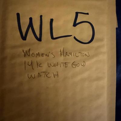 14k White Gold Vintage Ladies Hamilton Watch