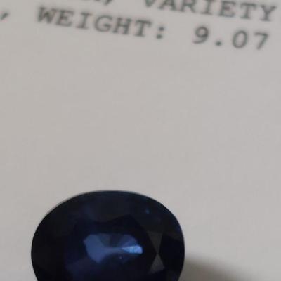 IGI CERTIFIED LAB GROWN SAPPHIRE 9.07 CT